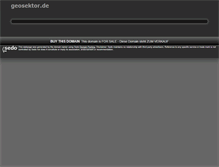Tablet Screenshot of geosektor.de